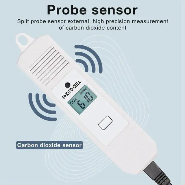 Alt view image 2 of 6 - Carbon Dioxide Controller Dual Channel Split Probe CO2 Monitor CO2 Pressure Reducer Valve for Greenhouse US Plug A