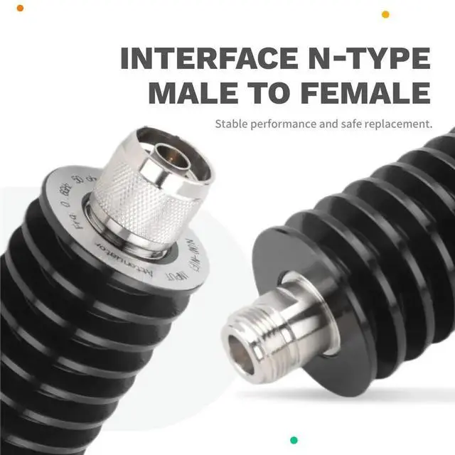 Alt view image 2 of 6 - 100W 10dB 6GHz N-Type Attenuator N-Type Male to Female Impedance 50 Low Standing Wave Coefficient VSWR Under 1.25