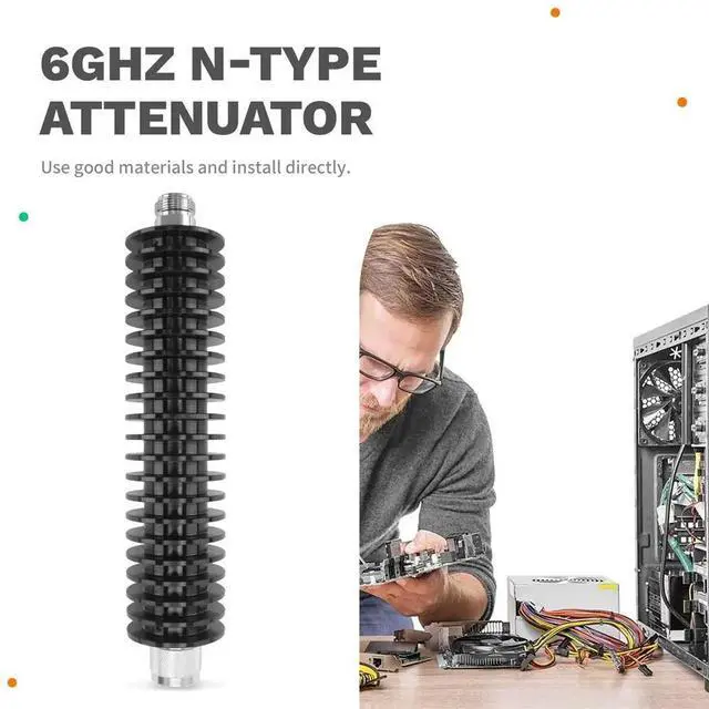Main image of 100W 10dB 6GHz N-Type Attenuator N-Type Male to Female Impedance 50 Low Standing Wave Coefficient VSWR Under 1.25