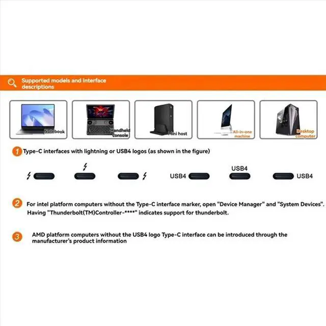 Alt view image 2 of 6 - TH3P4GaN V2 Thunderbolt 3/4 USB4 Graphics Card GPU Dock Graphics Card Docking Station for Square Power Interface