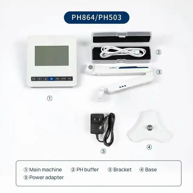Alt view image 2 of 6 - 6 Inches Benchtop Digital PH Testing Meter PH Meter oratory Analysis Instrument PH Meter to Detect Water (EU)