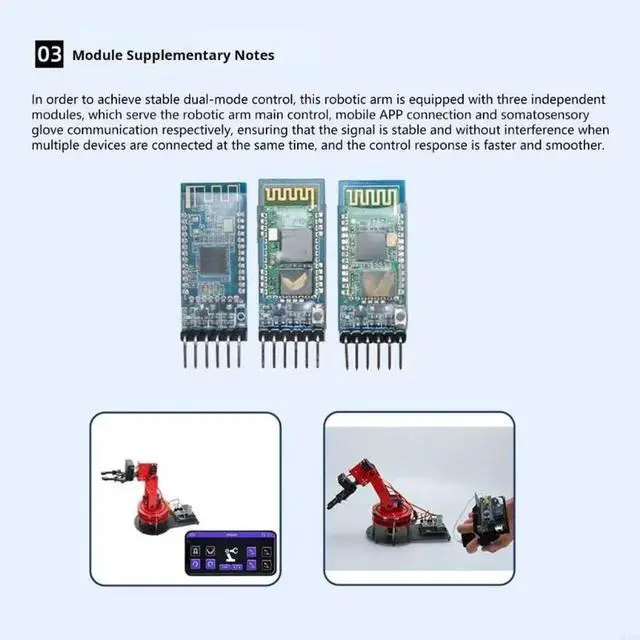 Main image of 4 Axes Robot Arm Gesture Operated Robotic Arm Set With Gesture Control Design