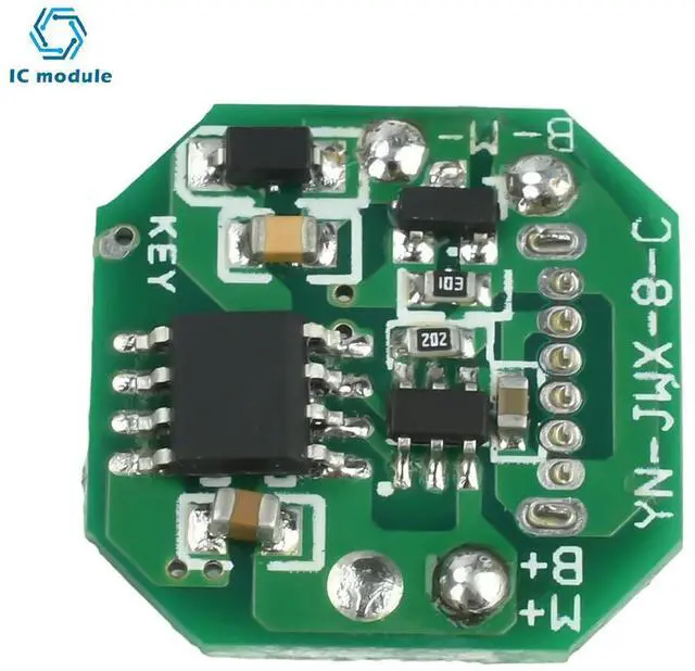Alt view image 5 of 6 - High-Intensity Flashlight Driver Board DC 3.2-4.2V Single-Speed Type C Charging Port Integrated Charging Module for Lighting