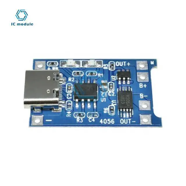Alt view image 6 of 6 - TP4056 Type-C 5V 1A Lithium Charger Module Charging Board with Protection Overcharge Discharge Protection Module
