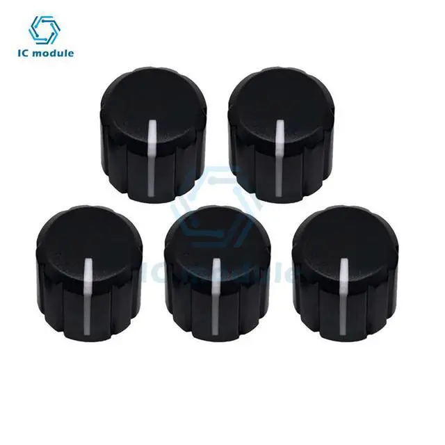 Alt view image 4 of 6 - 5PCS ABS For KY-040 360 Degrees Potentiometer Rotary Encoder Half Shaft Hole Caps Knob Brick Sensor Switch 6mm