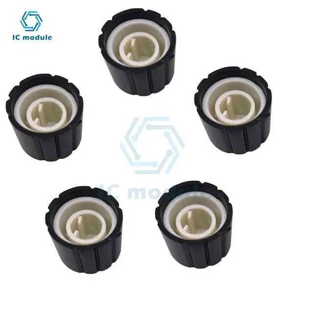 Alt view image 6 of 6 - 5PCS ABS For KY-040 360 Degrees Potentiometer Rotary Encoder Half Shaft Hole Caps Knob Brick Sensor Switch 6mm