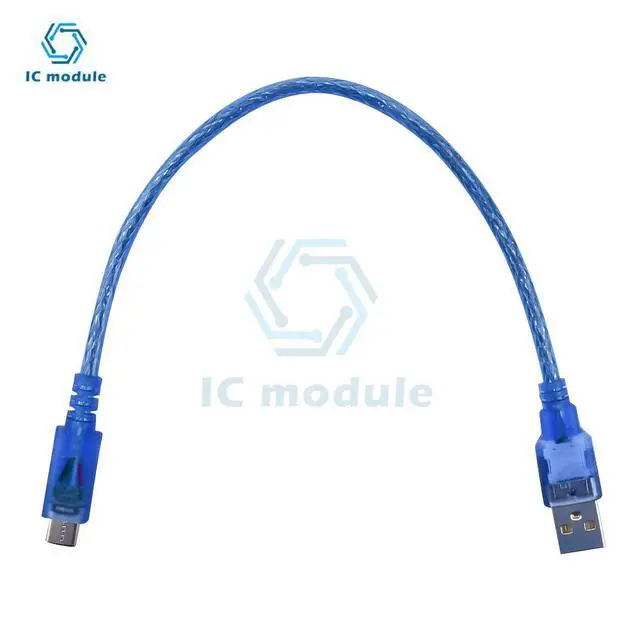 Alt view image 4 of 6 - 30cm USB 2.0 Male to Type C Male USB Cable Foil Braided Shielding Data Transfer Cable Adapter cord