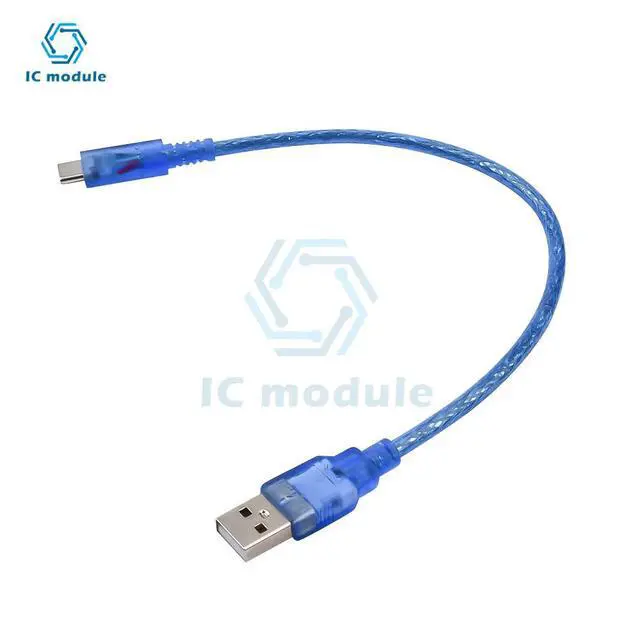Alt view image 5 of 6 - 30cm USB 2.0 Male to Type C Male USB Cable Foil Braided Shielding Data Transfer Cable Adapter cord
