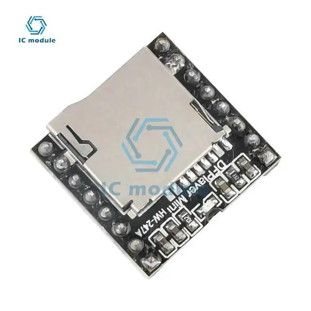Alt view image 4 of 6 - DFPlayer Mini TF MP3 Player Module for Micro SD Card U-Disk IO/Serial Port/AD MP3 Voice Decoder Board for Diymore