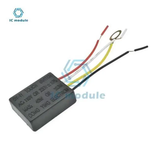 Alt view image 4 of 6 - 3 Way Touch Sensor Switch Desk Light Parts AC 100-240V Touch Control Sensor Dimmer for Bulbs Lamp Switch