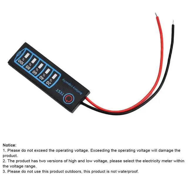 Alt view image 6 of 6 - Level Indicator 3-Series Ternary Lithium Lithium Iron Phosphate Lead-Acid Capacity Display Tester Module