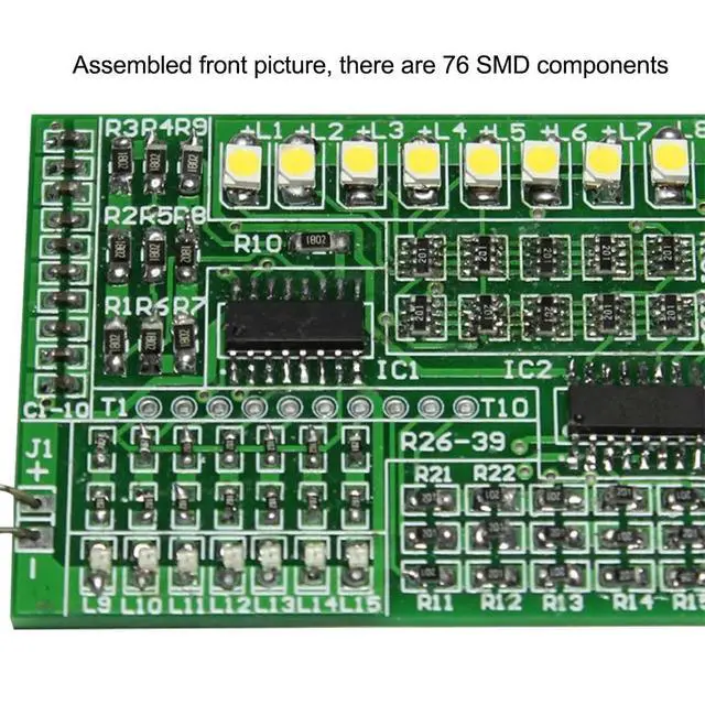 Alt view image 5 of 6 - DIY Electronic Kit 1801 SMT SMD Component Soldering Project Practice Suite FM Radio Transmitter Board Module Component Welder