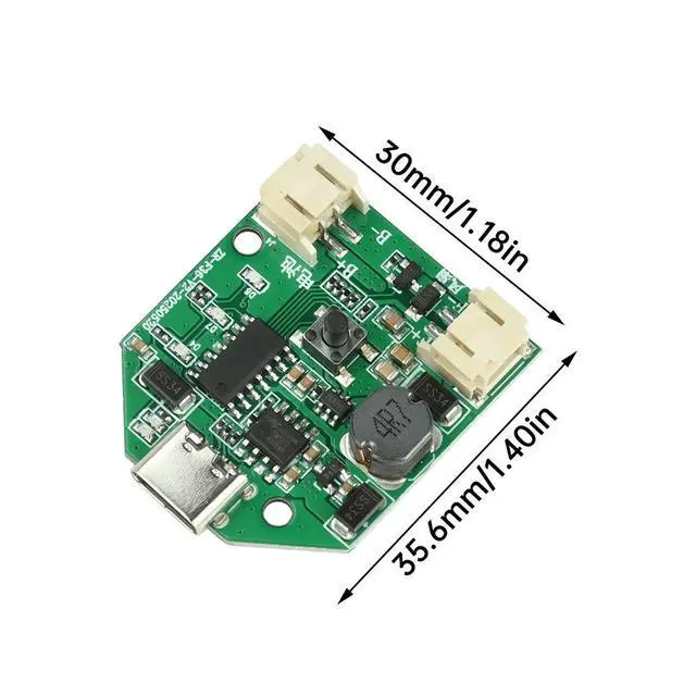 Alt view image 5 of 6 - 3.7V to 5V 7V 9V 12V Boost Board 4 Gear Adjustment Fan Motor Speed Controller USB Recharge Fan Circuit Governor Step Up Module