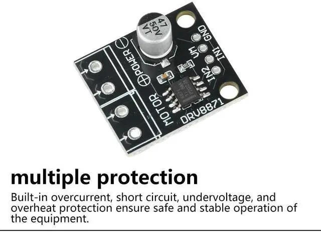 Alt view image 5 of 6 - DRV8871 H-Bridge Brushed DC Motor Driver Breakout Board PWM Control 3.6A Max Internal Current Sense 6.5V To 45V Electronic Kit