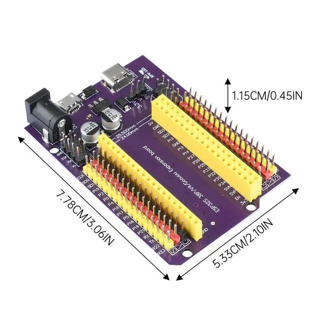 Alt view image 4 of 6 - ESP32 ESP32S ESP-WROOM-32 Expansion Board Module Development Board Backboard Compatible with 38PIN ESP32 Development Board