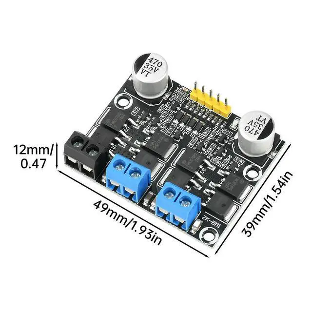 Alt view image 4 of 6 - DC Motor Driver H-Bridge Module Forward and Reverse PWM Speed Regulator Electronic Component t Kit
