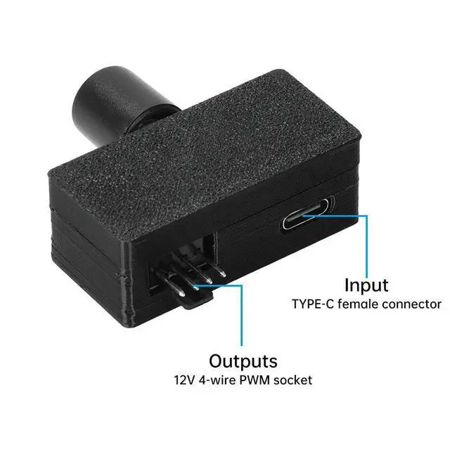 Alt view image 6 of 6 - PWM Speed Controller 4Pin PWM Fan Governor USB to TYPE-C Power Supply DIY Watercooling Cooler Electronic Kit