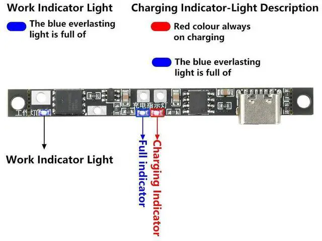 Alt view image 5 of 6 - 3.7V Ultra-Narrow Ternary Lithium Charging Board 1.2A 4.2V Charger Module Type-C Interface Electronic Kit