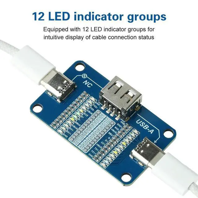 Alt view image 6 of 6 - USB A to Type-C Type C to Type C Data Cable Detector Board USB Cable Tester For Type-C Circuit On-Off Switch Test Board Tool