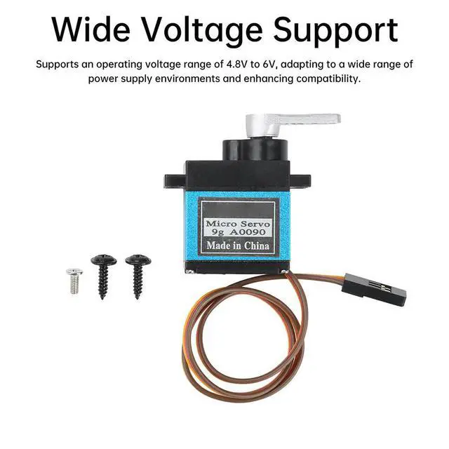 Alt view image 6 of 6 - DC4.8V-6V 9G Micro Servo l Geared Motor Kit for RC Robot Arm Controller with Cable Mini Servos Electronic Kit