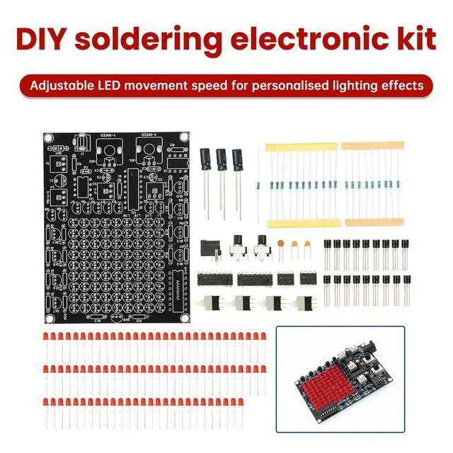 Alt view image 6 of 6 - DIY CHA-81 DC4.5-9V LED Tracking Light Game Soldering Project Practice Electronic Component Kit