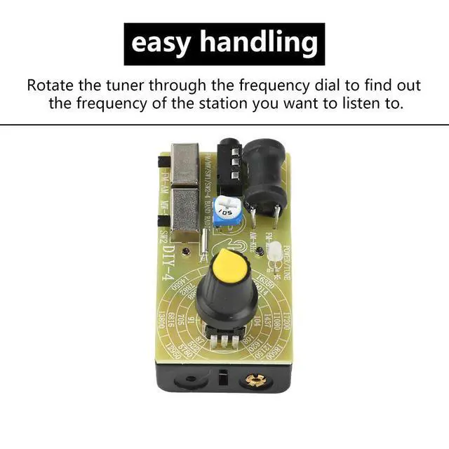Alt view image 6 of 6 - 87-108MHz AM/FM Medium Wave Frequency Modulation Two Bands Stereo Digital Tuning Headphone Radio Electronic Component Kit