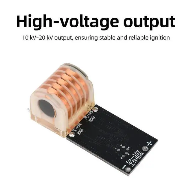 Alt view image 5 of 6 - 80W High Voltage Arc Igniter Module DC 5-13V to 10-20kV AC, Auto Arc Starting & Overheat Protection for DIY Projects