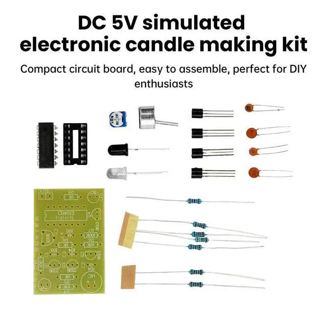 Alt view image 4 of 6 - DIY Welding Kit Electronic Candle Lighting And Blow Control Simulation Welder Practice Circuit Board