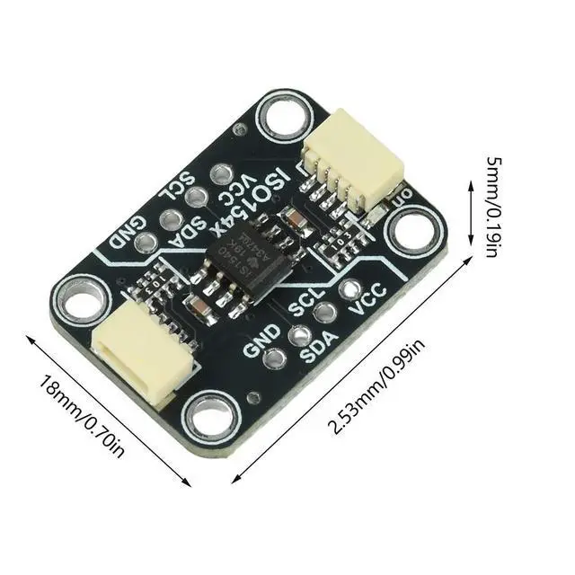 Alt view image 4 of 6 - ISO1540 bidirectional I2C isolator Qwiic Board 2500 V-RMS Isolator Support Operation Up To 1 MHz with 8-pin Pin Header