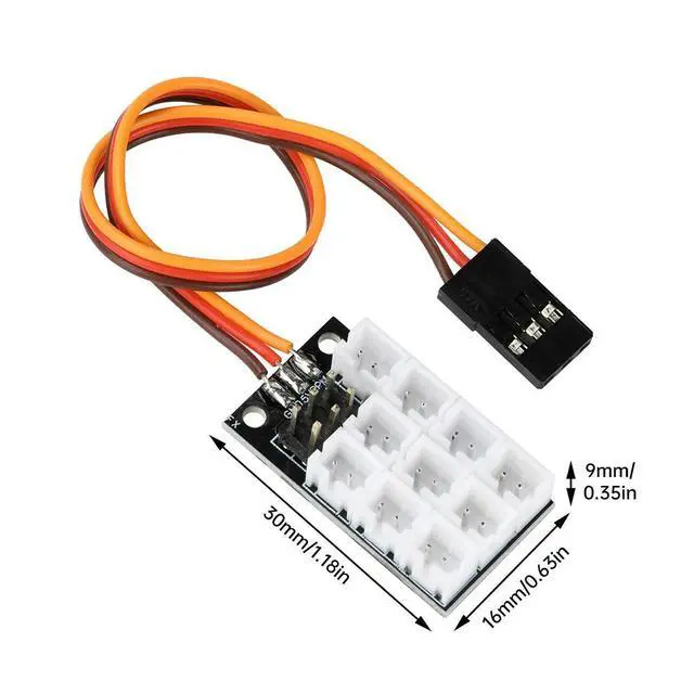 Alt view image 5 of 6 - RC Truck Light Group Expansion Board 4 in 1 PH2.0 Extension Module Electronic Kit for 1/14 Tamiya Tipper770S Excavator Model Car