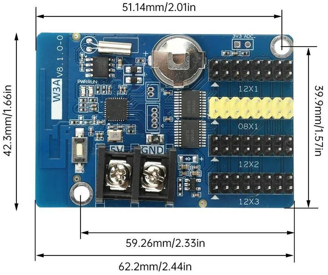 Alt view image 5 of 6 - HD-W3 HD-W3A Led Control Card LP10 Display Controller Electronic Component Kit