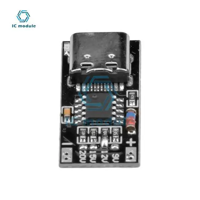 Alt view image 5 of 6 - 12V Type-C/USB-C PD Trigger Board Module PD/QC Decoy Board Fast Charge High Speed Charger Power Delivery Boost Module
