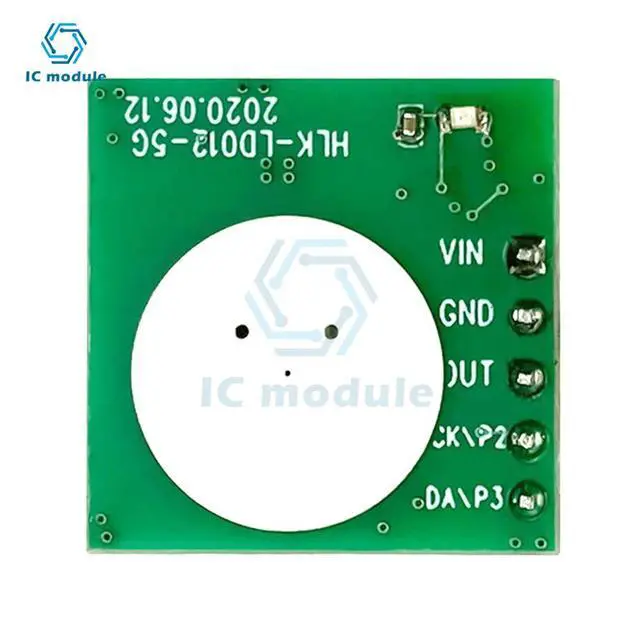 Alt view image 4 of 6 - HLK-LD012-5G radar sensing sensor module human body movement long distance adjustable light