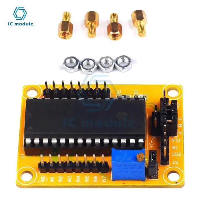 Alt view image 4 of 6 - ADC0809 module 8-bit/8-way parallel AD conversion module circuit single-chip analog-to-digital conversion