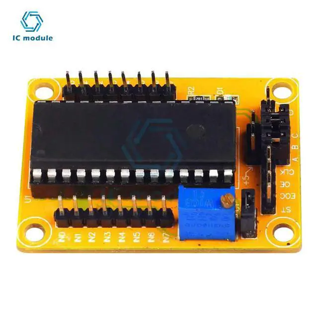 Alt view image 5 of 6 - ADC0809 module 8-bit/8-way parallel AD conversion module circuit single-chip analog-to-digital conversion
