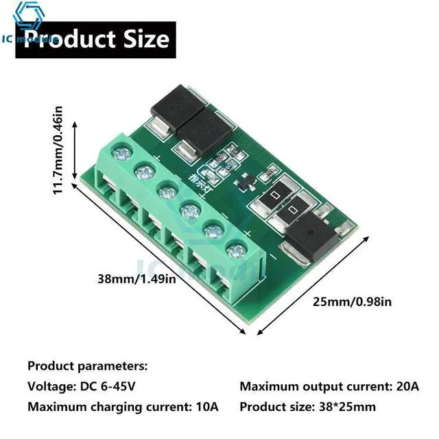 Alt view image 5 of 6 - DC 6-45V LED Light Fully Automatic Solar Light Drive Control Board Solar Street Light Control Circuit Board