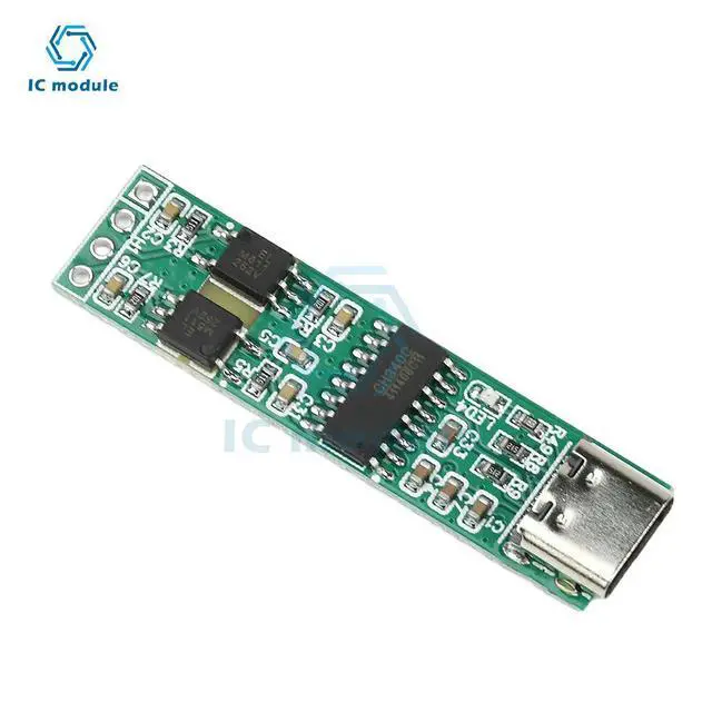 Alt view image 5 of 6 - USB To TTL Serial Port Optoelectronic Isolation Module Type C H340 High-Speed Isolation UART Serial Port Isolation Module