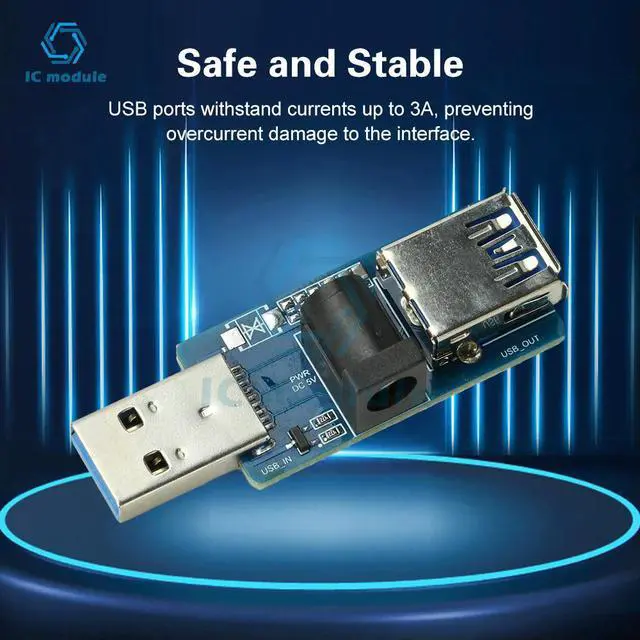 Alt view image 5 of 6 - Automatic Switching USB Power Splitter Module Built-in Automatic Switching MOS Circuit Power Enhancement Board