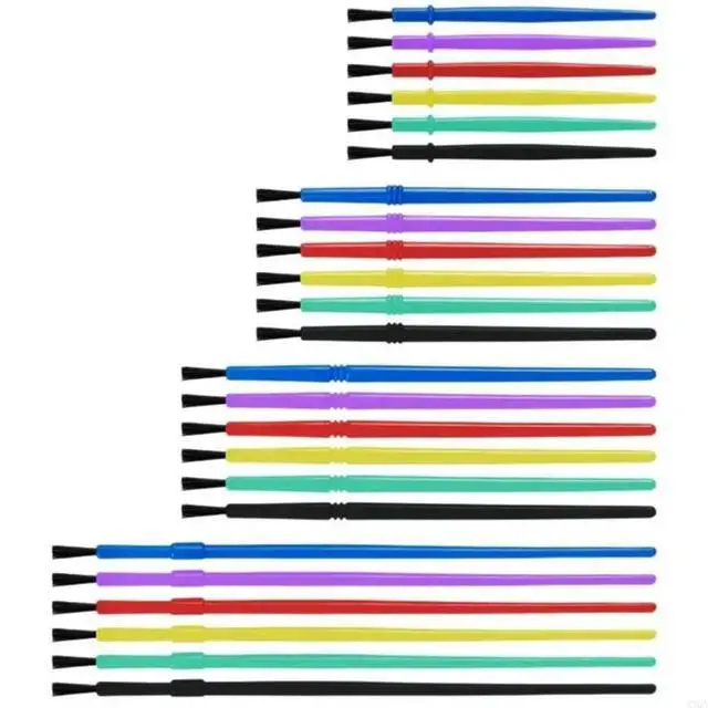 Alt view image 2 of 6 - Pack Of 24 Colorful Paint Brush Sketch Markers For Youngly Classroom Projects