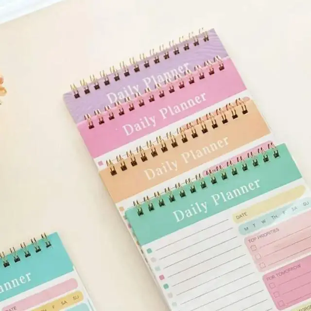 Alt view image 3 of 6 - Daily Journal Twin Coil Binding Journal 30 Sheets Lined for Task Plan Management