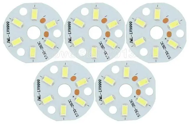 Main image of 5Pcs 3W LED Board 5730 White LED Emitting Diode SMD Highlight Lamp Panel