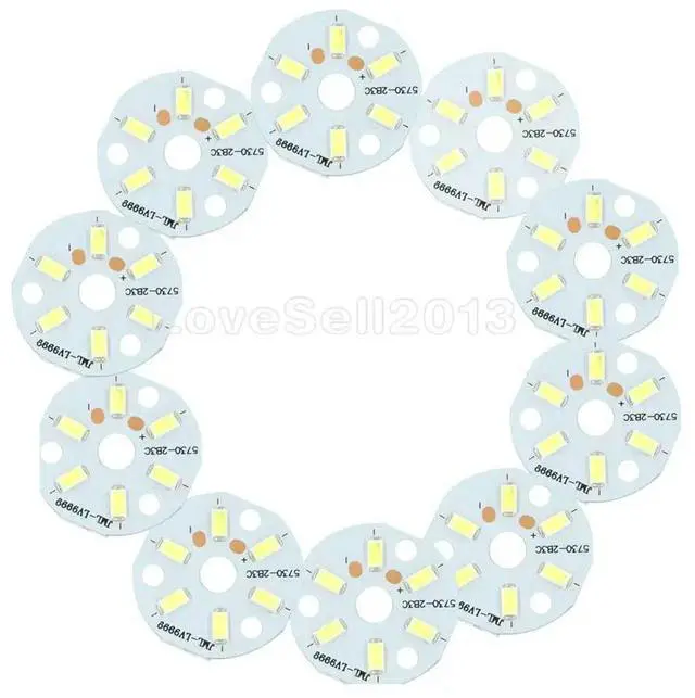 Alt view image 3 of 6 - 5Pcs 3W LED Board 5730 White LED Emitting Diode SMD Highlight Lamp Panel