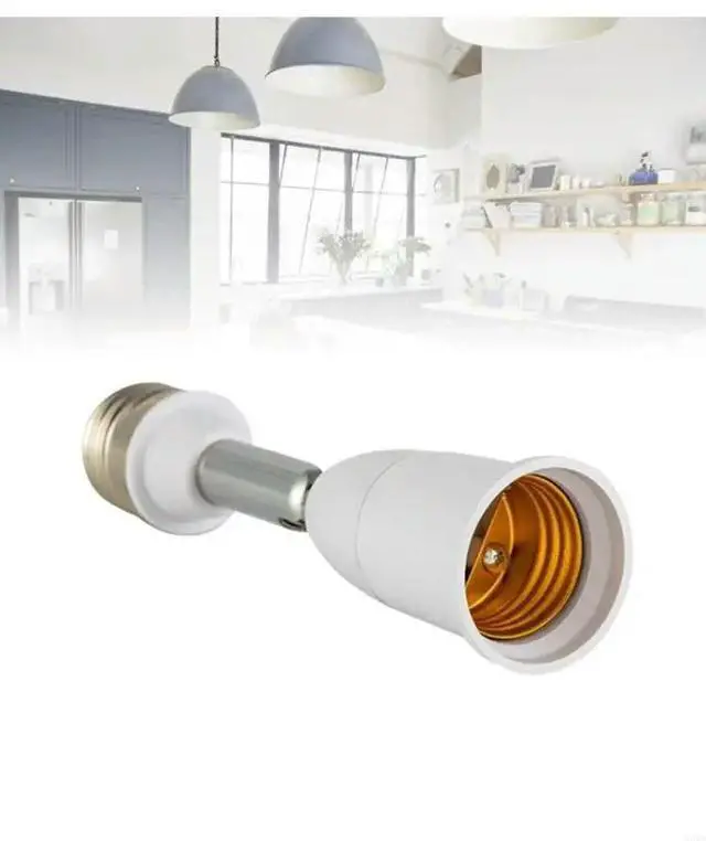 Main image of E27 to E27 Base Socket Extender, 180 Degree Bendable Light Bulb Socket
