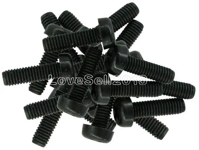 Main image of 10PCS M3 x 10mm Black Nylon Round Phillips Pan Head Machine Screws