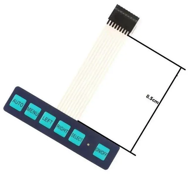 Main image of 1x6 Matrix Array 6 Key Membrane Switch Keypad Keyboard 1*6 Keys with LED