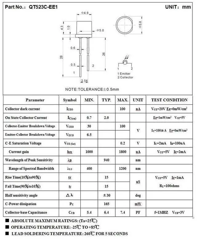 Alt view image 3 of 6 - 10pcs Photoresistor 5MM 5800B LDR Photo Resistors Light-Dependent Resistor