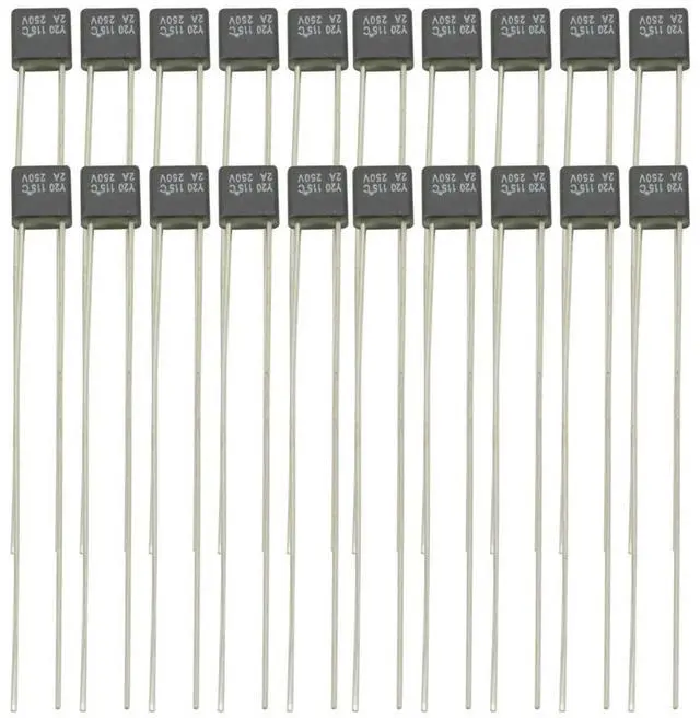 Alt view image 2 of 6 - 10Pcs RH115 250V 2A 115C Double Lead Temperature Control Thermal Fuse