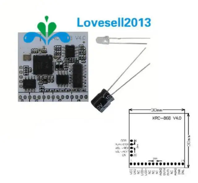 Alt view image 2 of 6 - KRC 86B Bluetooth Stereo Audio Modules Modification Speaker Amplifier Audio module KRC-86B V4.0