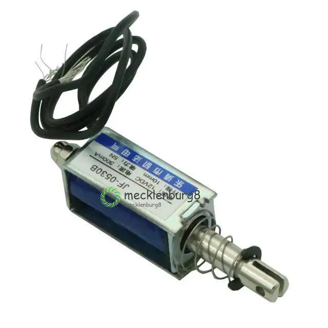 Alt view image 2 of 3 - Durable ZYE1-0530 Open Frame Style Solenoid Coil DC 12V 1A 10mm Stroke Miniature Push Pull Type Electromagnet