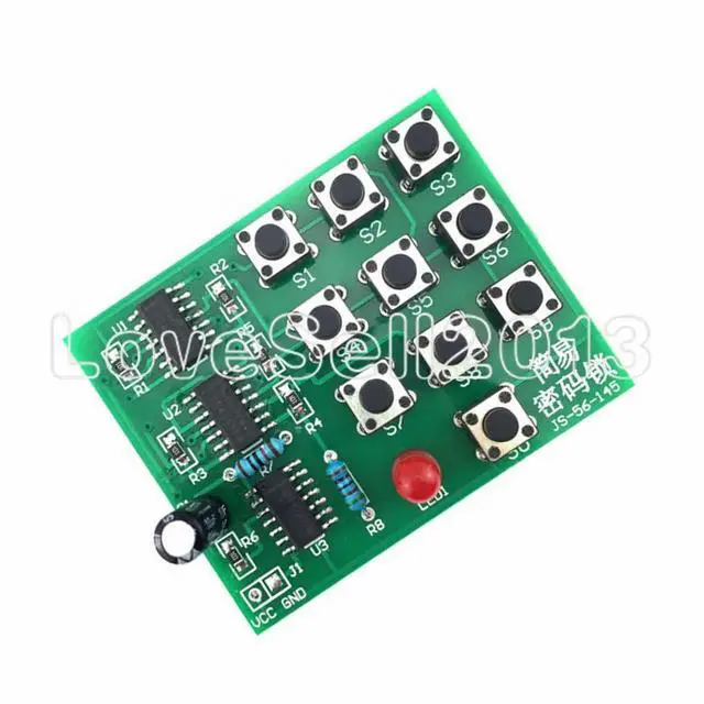 Main image of 1 Set Multi-Functional Coded Lock Suite Simple Electronic Circuit Password Lock Module Training Parts DIY Kits